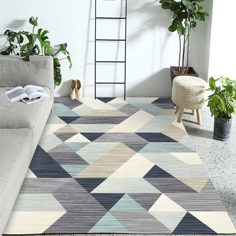 Pastel Colorblock Geometric Rug Multi-Color Nordic Carpet Polypropylene Pet Friendly Anti-Slip Backing Stain Resistant Rug for Room Clearhalo 'Area Rug' 'Modern' 'Rugs' Rug' 2199378