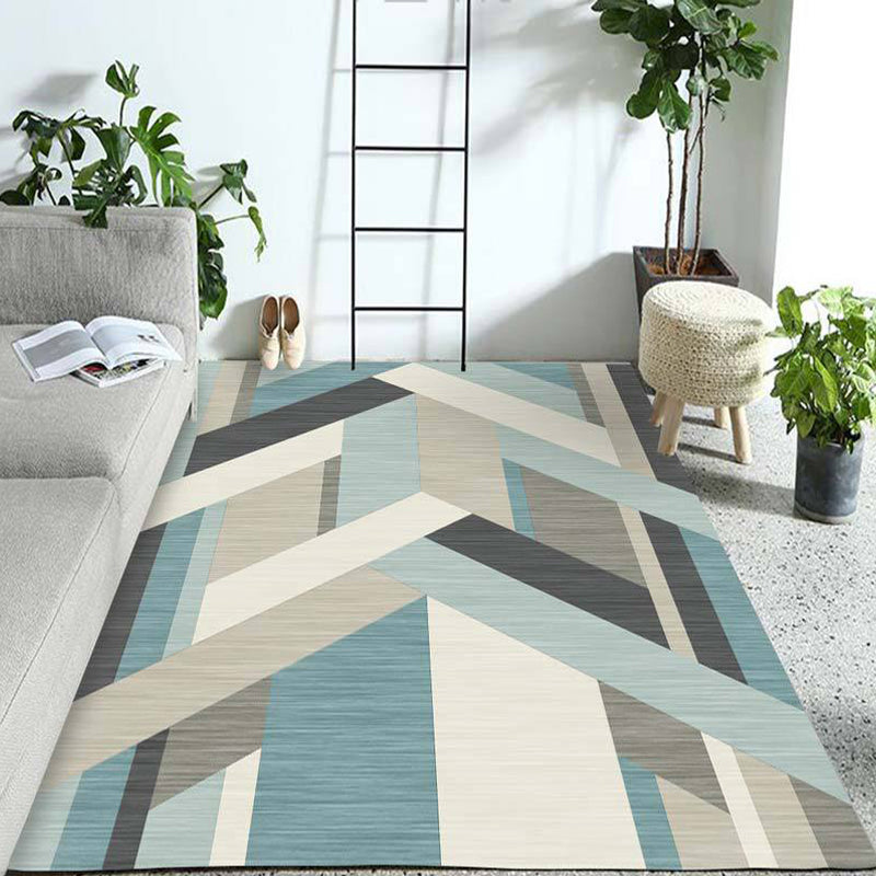 Pastel Colorblock Geometric Rug Multi-Color Nordic Carpet Polypropylene Pet Friendly Anti-Slip Backing Stain Resistant Rug for Room Clearhalo 'Area Rug' 'Modern' 'Rugs' Rug' 2199381