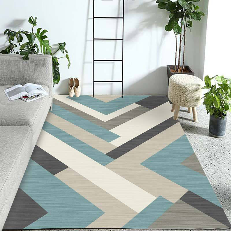 Pastel Colorblock Geometric Rug Multi-Color Nordic Carpet Polypropylene Pet Friendly Anti-Slip Backing Stain Resistant Rug for Room Clearhalo 'Area Rug' 'Modern' 'Rugs' Rug' 2199382