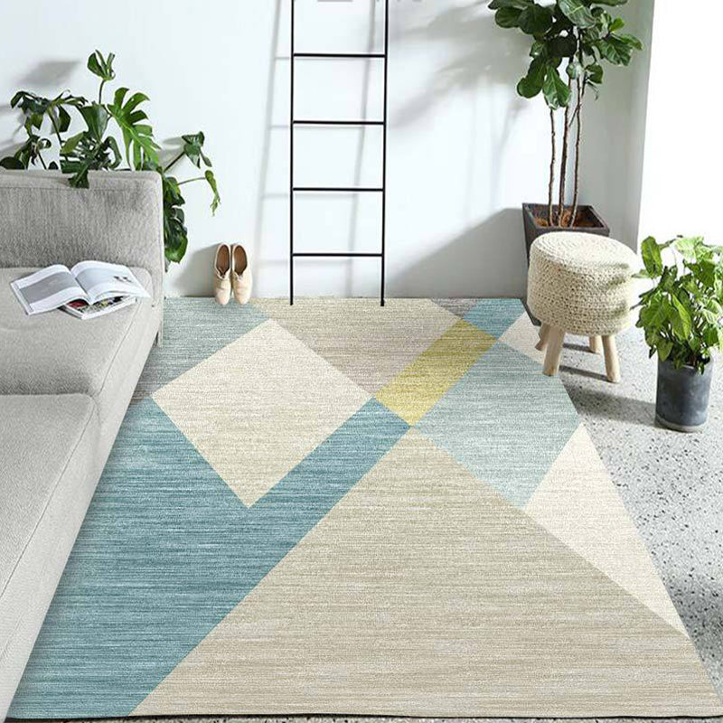 Pastel Colorblock Geometric Rug Multi-Color Nordic Carpet Polypropylene Pet Friendly Anti-Slip Backing Stain Resistant Rug for Room Khaki Clearhalo 'Area Rug' 'Modern' 'Rugs' Rug' 2199384