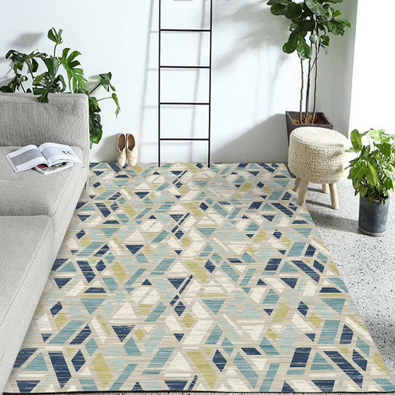 Pastel Colorblock Geometric Rug Multi-Color Nordic Carpet Polypropylene Pet Friendly Anti-Slip Backing Stain Resistant Rug for Room Yellow-Green Clearhalo 'Area Rug' 'Modern' 'Rugs' Rug' 2199385