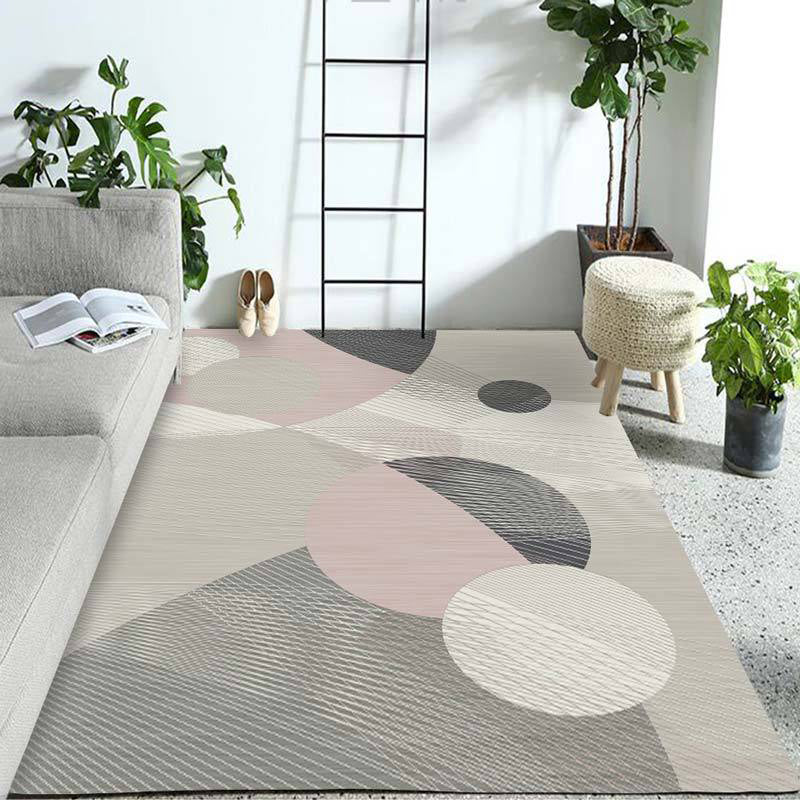 Pastel Colorblock Geometric Rug Multi-Color Nordic Carpet Polypropylene Pet Friendly Anti-Slip Backing Stain Resistant Rug for Room Clearhalo 'Area Rug' 'Modern' 'Rugs' Rug' 2199387