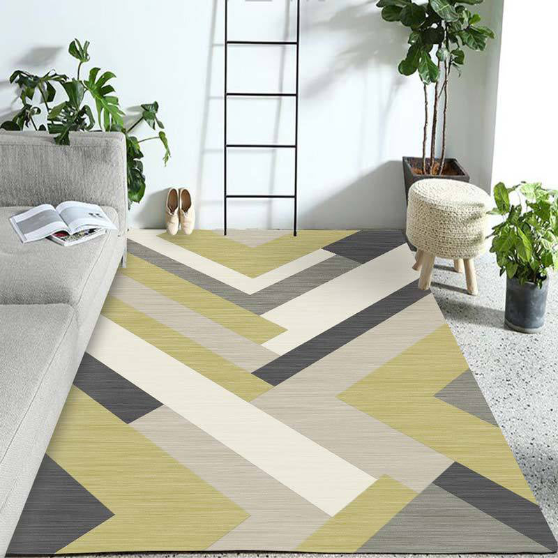 Pastel Colorblock Geometric Rug Multi-Color Nordic Carpet Polypropylene Pet Friendly Anti-Slip Backing Stain Resistant Rug for Room Clearhalo 'Area Rug' 'Modern' 'Rugs' Rug' 2199389