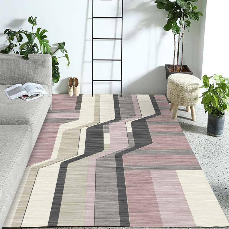 Pastel Colorblock Geometric Rug Multi-Color Nordic Carpet Polypropylene Pet Friendly Anti-Slip Backing Stain Resistant Rug for Room Clearhalo 'Area Rug' 'Modern' 'Rugs' Rug' 2199393