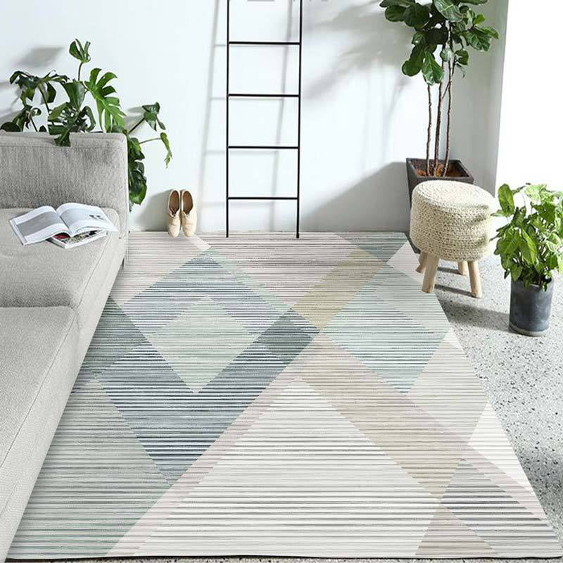 Pastel Colorblock Geometric Rug Multi-Color Nordic Carpet Polypropylene Pet Friendly Anti-Slip Backing Stain Resistant Rug for Room Clearhalo 'Area Rug' 'Modern' 'Rugs' Rug' 2199395