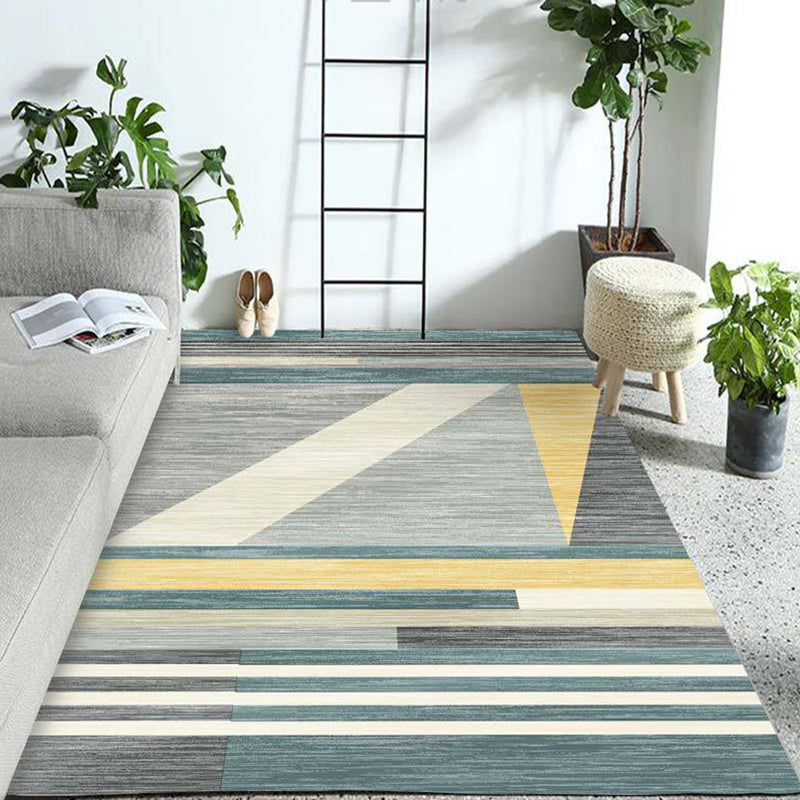 Pastel Colorblock Geometric Rug Multi-Color Nordic Carpet Polypropylene Pet Friendly Anti-Slip Backing Stain Resistant Rug for Room Clearhalo 'Area Rug' 'Modern' 'Rugs' Rug' 2199398