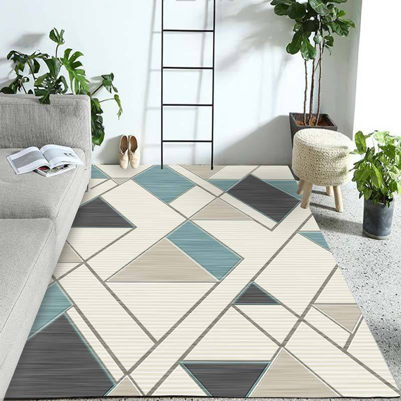 Pastel Colorblock Geometric Rug Multi-Color Nordic Carpet Polypropylene Pet Friendly Anti-Slip Backing Stain Resistant Rug for Room Clearhalo 'Area Rug' 'Modern' 'Rugs' Rug' 2199399