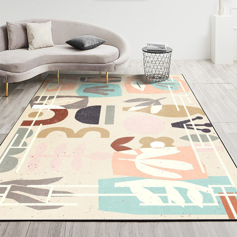 Nordic Geometric Printed Rug Multi Color Polyester Indoor Rug Anti-Slip Backing Washable Stain Resistant Carpet for Living Room Clearhalo 'Area Rug' 'Modern' 'Rugs' Rug' 2199408