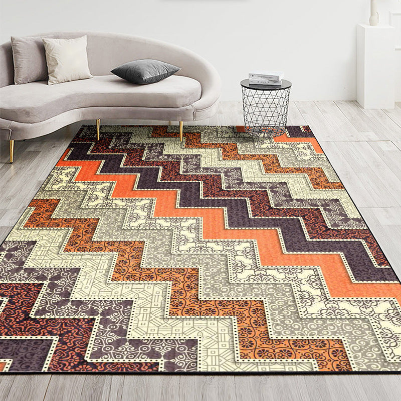 Nordic Geometric Printed Rug Multi Color Polyester Indoor Rug Anti-Slip Backing Washable Stain Resistant Carpet for Living Room Clearhalo 'Area Rug' 'Modern' 'Rugs' Rug' 2199412