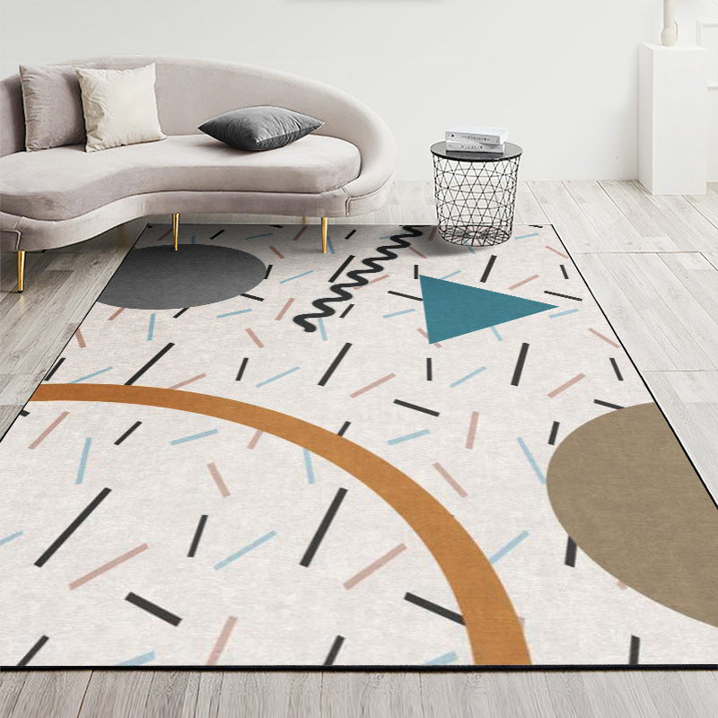 Nordic Geometric Printed Rug Multi Color Polyester Indoor Rug Anti-Slip Backing Washable Stain Resistant Carpet for Living Room Clearhalo 'Area Rug' 'Modern' 'Rugs' Rug' 2199417