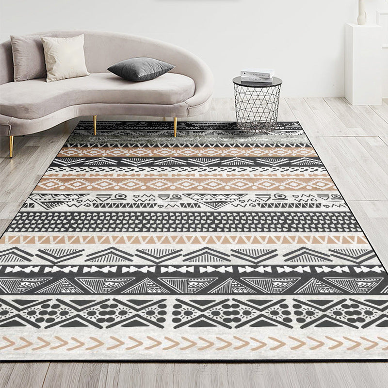 Nordic Geometric Printed Rug Multi Color Polyester Indoor Rug Anti-Slip Backing Washable Stain Resistant Carpet for Living Room Clearhalo 'Area Rug' 'Modern' 'Rugs' Rug' 2199419