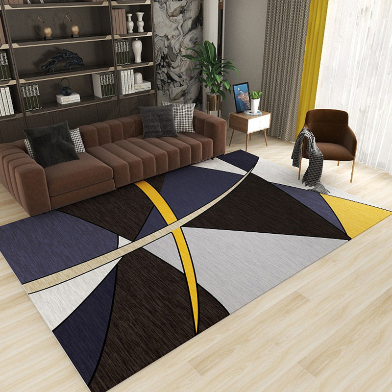 Modern Color-Blocking Geometric Rug Multicolor Polypropylene Rug Machine Washable Non-Slip Pet Friendly Area Rug for Room Clearhalo 'Area Rug' 'Modern' 'Rugs' Rug' 2199462