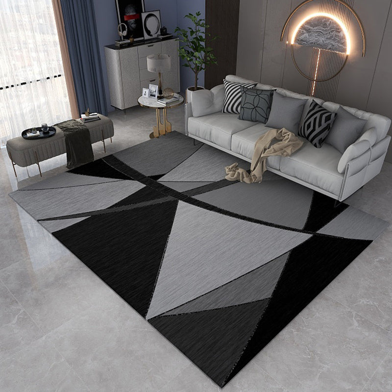 Modern Color-Blocking Geometric Rug Multicolor Polypropylene Rug Machine Washable Non-Slip Pet Friendly Area Rug for Room Clearhalo 'Area Rug' 'Modern' 'Rugs' Rug' 2199474