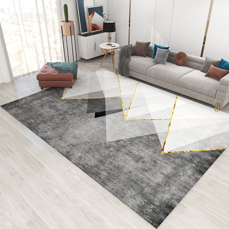 Modern Color-Blocking Geometric Rug Multicolor Polypropylene Rug Machine Washable Non-Slip Pet Friendly Area Rug for Room Clearhalo 'Area Rug' 'Modern' 'Rugs' Rug' 2199476