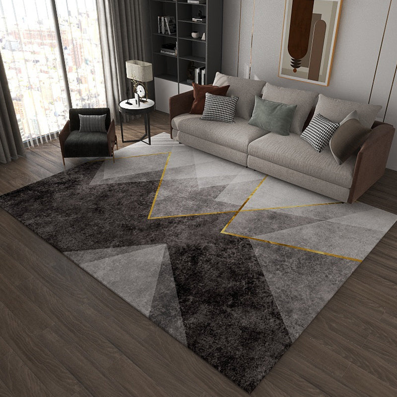 Modern Color-Blocking Geometric Rug Multicolor Polypropylene Rug Machine Washable Non-Slip Pet Friendly Area Rug for Room Clearhalo 'Area Rug' 'Modern' 'Rugs' Rug' 2199486