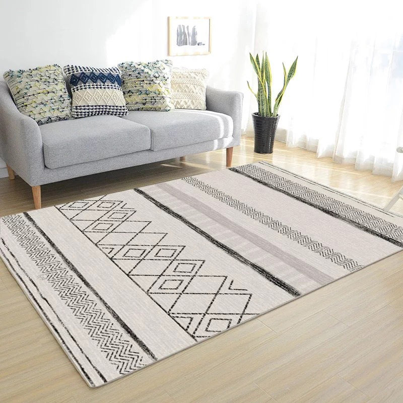 Modern Color-Blocking Geometric Rug Multicolor Polypropylene Rug Machine Washable Non-Slip Pet Friendly Area Rug for Room Clearhalo 'Area Rug' 'Modern' 'Rugs' Rug' 2199488