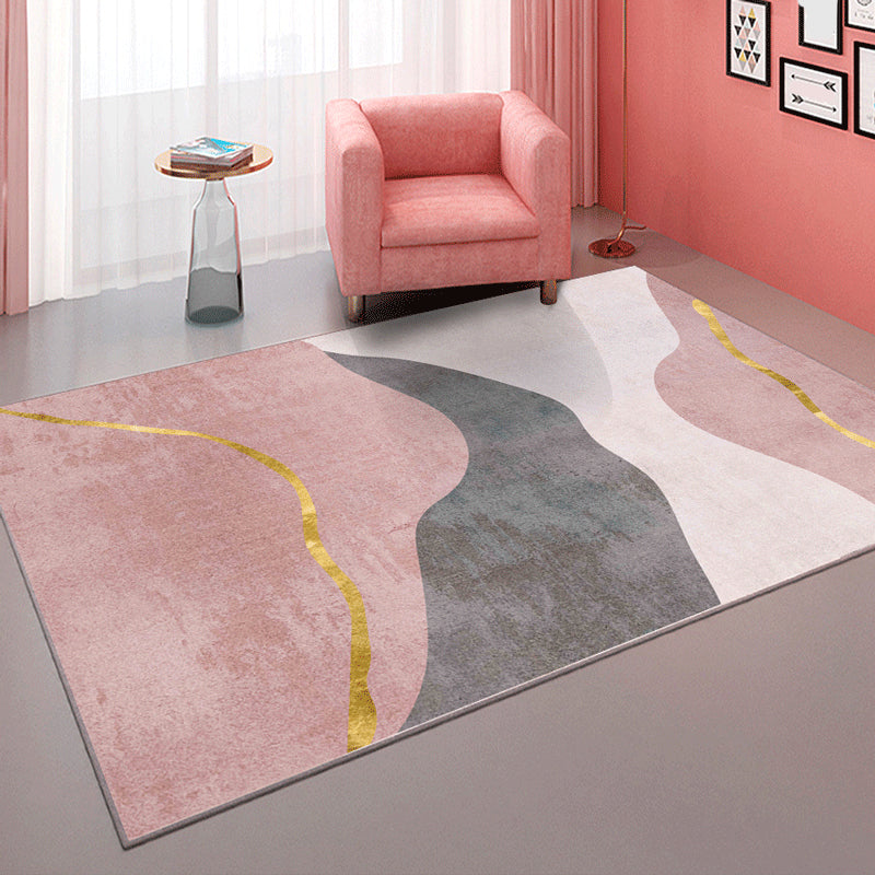 Modern Color-Blocking Geometric Rug Multicolor Polypropylene Rug Machine Washable Non-Slip Pet Friendly Area Rug for Room Clearhalo 'Area Rug' 'Modern' 'Rugs' Rug' 2199497