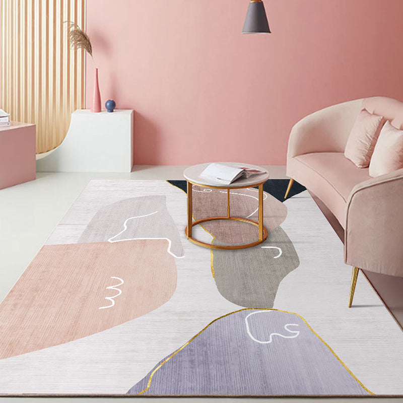 Modern Color-Blocking Geometric Rug Multicolor Polypropylene Rug Machine Washable Non-Slip Pet Friendly Area Rug for Room Clearhalo 'Area Rug' 'Modern' 'Rugs' Rug' 2199499