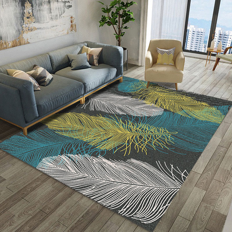 Modern Color-Blocking Geometric Rug Multicolor Polypropylene Rug Machine Washable Non-Slip Pet Friendly Area Rug for Room Clearhalo 'Area Rug' 'Modern' 'Rugs' Rug' 2199500