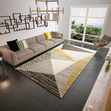 Novel Sketch Effect Geometric Rug Multi-Color Modern Carpet Polyester Stain Resistant Pet Friendly Anti-Slip Rug for Room Brown Clearhalo 'Area Rug' 'Modern' 'Rugs' Rug' 2199528