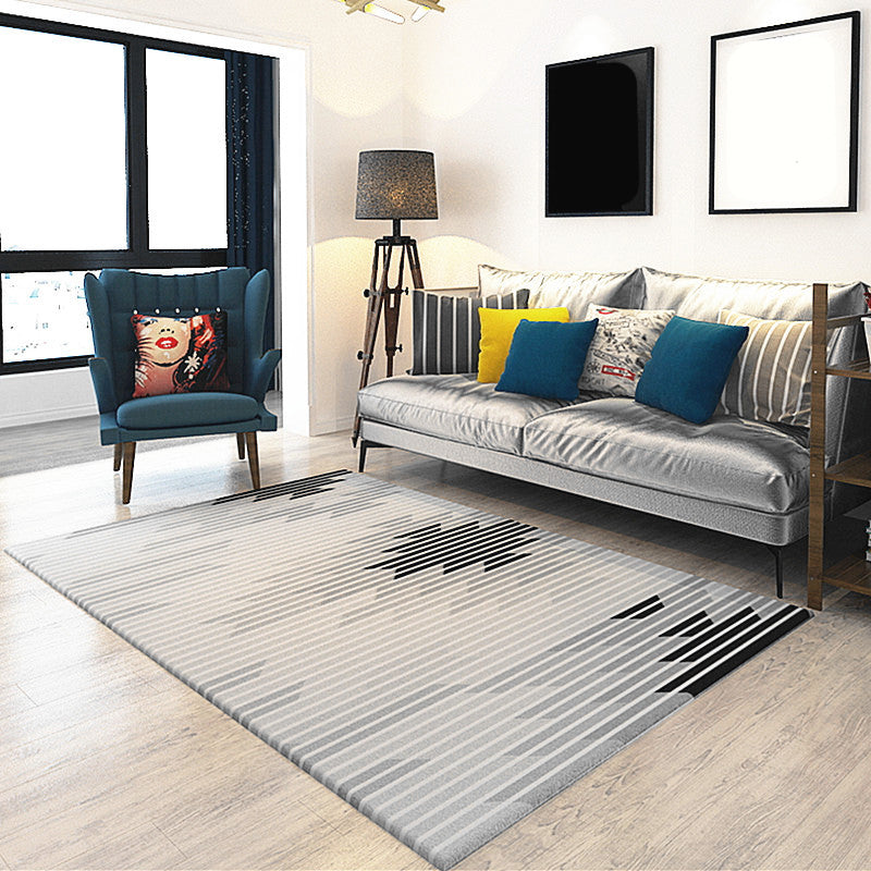 Novel Sketch Effect Geometric Rug Multi-Color Modern Carpet Polyester Stain Resistant Pet Friendly Anti-Slip Rug for Room Clearhalo 'Area Rug' 'Modern' 'Rugs' Rug' 2199532