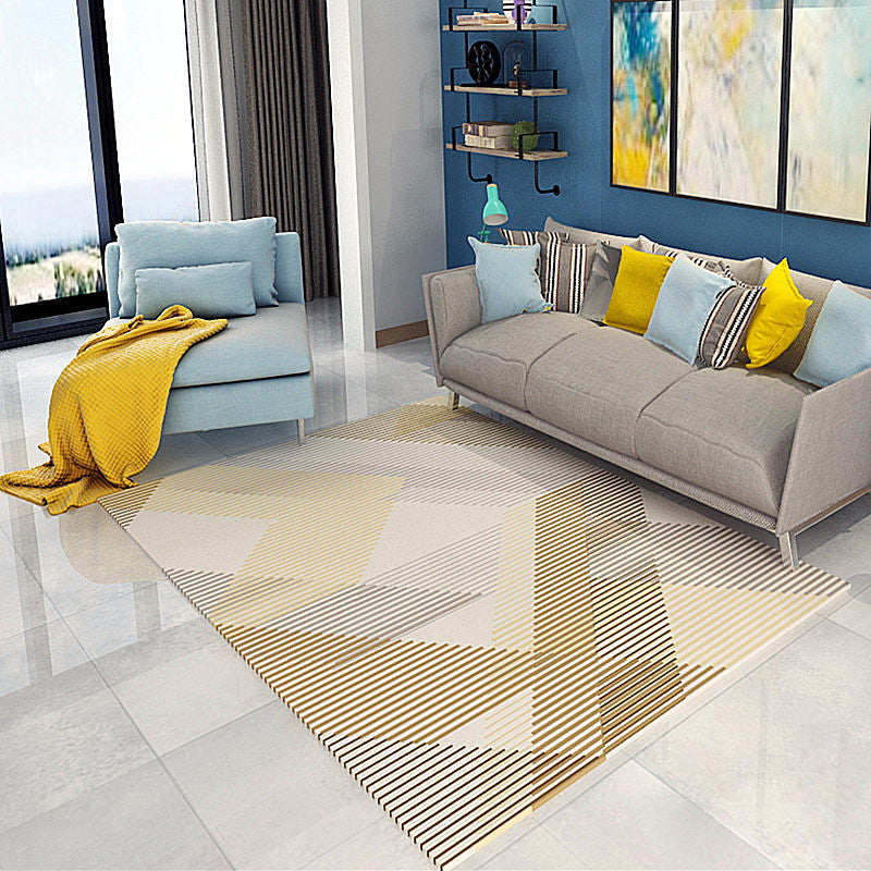 Novel Sketch Effect Geometric Rug Multi-Color Modern Carpet Polyester Stain Resistant Pet Friendly Anti-Slip Rug for Room Clearhalo 'Area Rug' 'Modern' 'Rugs' Rug' 2199546