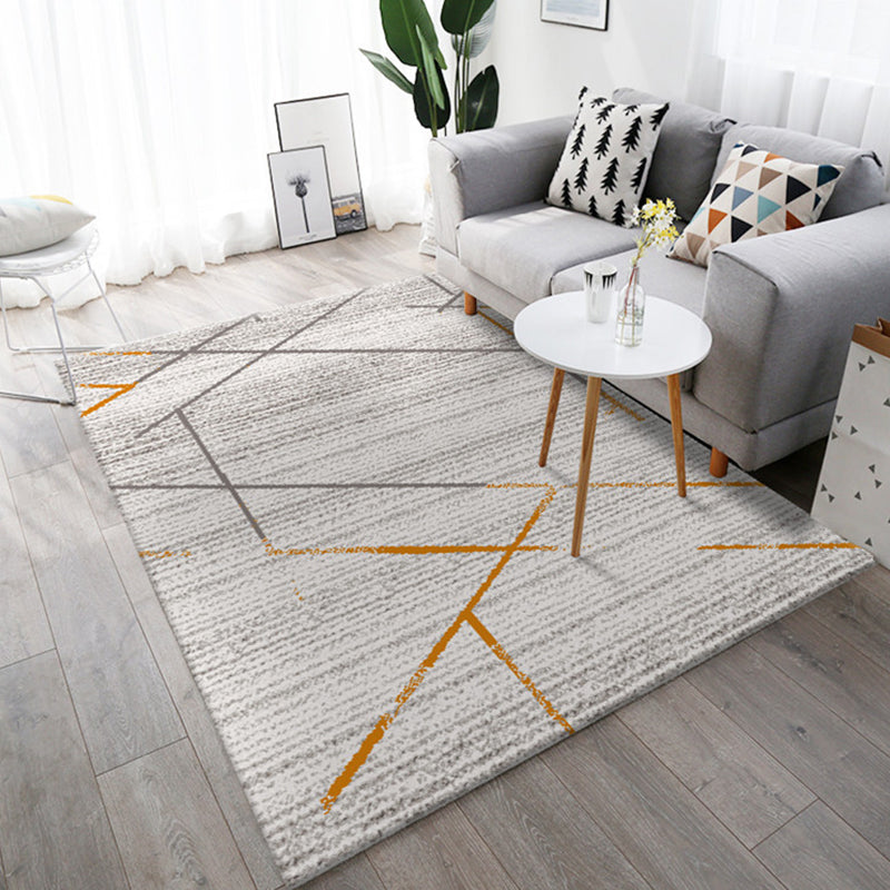 Novel Sketch Effect Geometric Rug Multi-Color Modern Carpet Polyester Stain Resistant Pet Friendly Anti-Slip Rug for Room Grey Clearhalo 'Area Rug' 'Modern' 'Rugs' Rug' 2199548