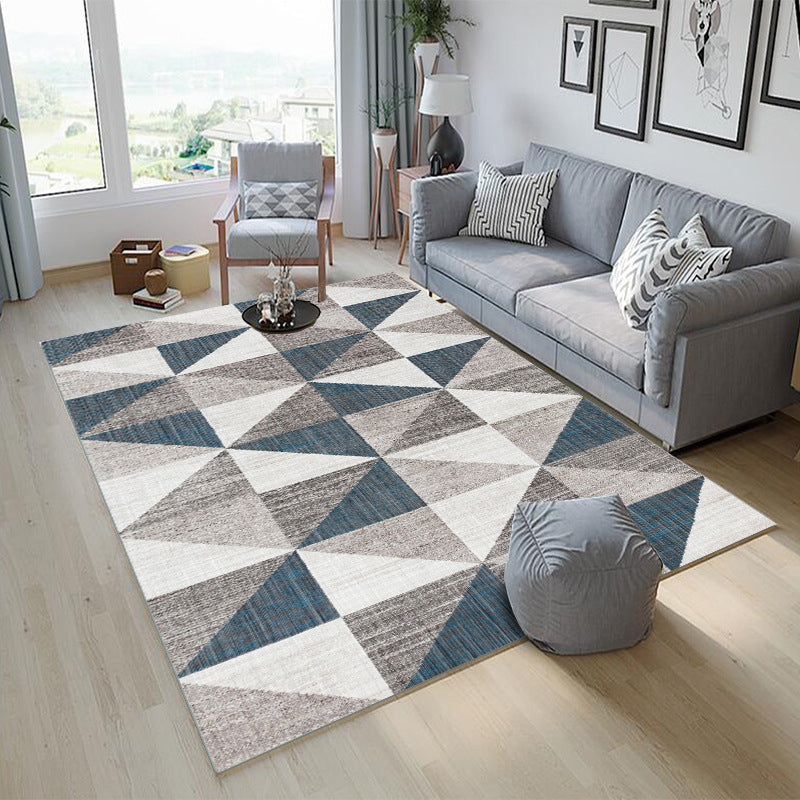 Nordic Hotel Area Rug Multi Colored Geometric Indoor Rug Synthetics Anti-Slip Stain Resistant Washable Rug Tan Clearhalo 'Area Rug' 'Modern' 'Rugs' Rug' 2199563