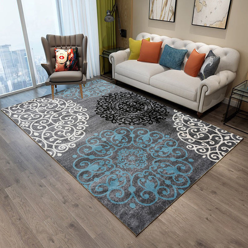 Nordic Hotel Area Rug Multi Colored Geometric Indoor Rug Synthetics Anti-Slip Stain Resistant Washable Rug Clearhalo 'Area Rug' 'Modern' 'Rugs' Rug' 2199569