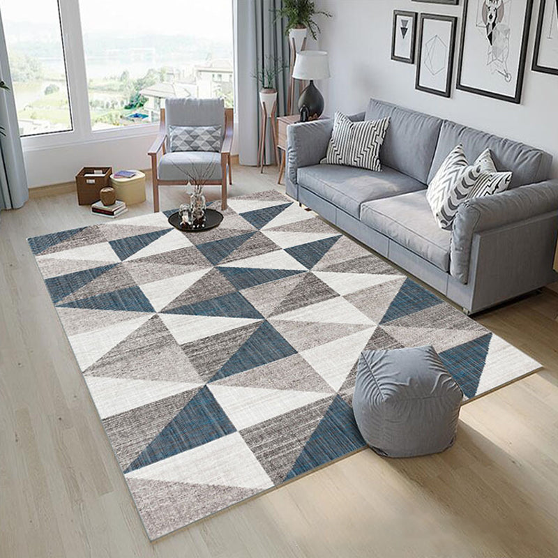 Nordic Hotel Area Rug Multi Colored Geometric Indoor Rug Synthetics Anti-Slip Stain Resistant Washable Rug Clearhalo 'Area Rug' 'Modern' 'Rugs' Rug' 2199586