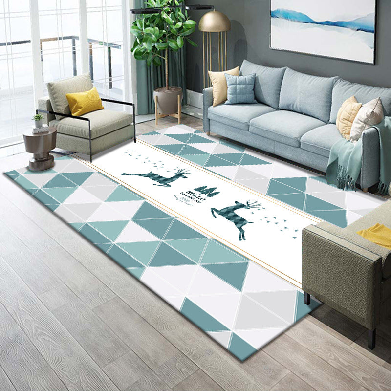 Multicolor Geometrical Color Block Rug Polyester Nordic Rug Pet Friendly Anti-Slip Washable Rug for Great Room Clearhalo 'Area Rug' 'Modern' 'Rugs' Rug' 2199601