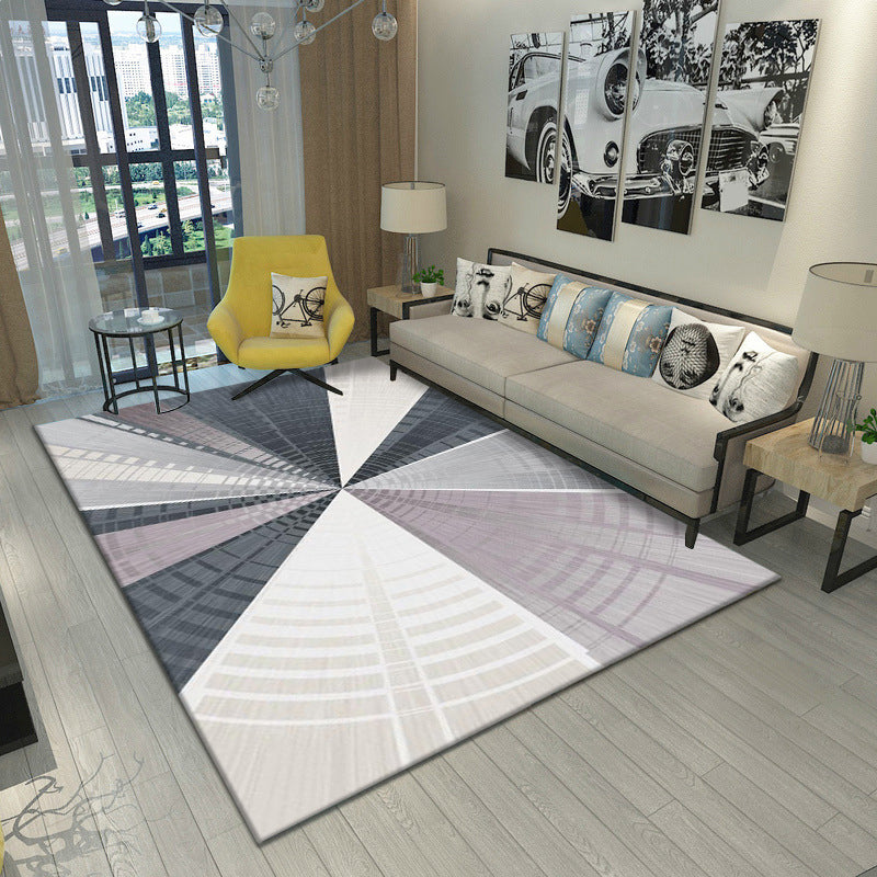 Multicolor Geometrical Color Block Rug Polyester Nordic Rug Pet Friendly Anti-Slip Washable Rug for Great Room Beige Clearhalo 'Area Rug' 'Modern' 'Rugs' Rug' 2199606