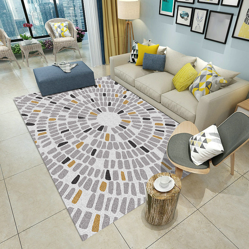 Minimalistic Living Room Rug Multicolor Geometric Line Print Rug Polypropylene Stain Resistant Anti-Slip Pet Friendly Rug Clearhalo 'Area Rug' 'Modern' 'Rugs' Rug' 2199641