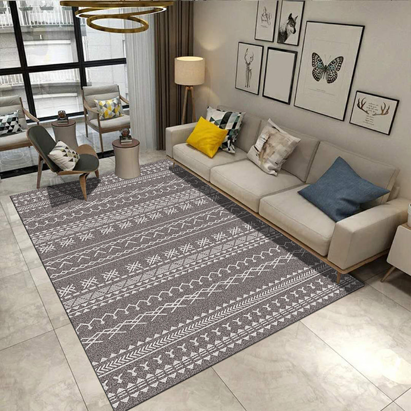 Minimalistic Living Room Rug Multicolor Geometric Line Print Rug Polypropylene Stain Resistant Anti-Slip Pet Friendly Rug Clearhalo 'Area Rug' 'Modern' 'Rugs' Rug' 2199648