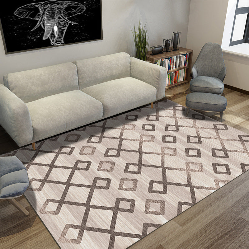 Minimalistic Living Room Rug Multicolor Geometric Line Print Rug Polypropylene Stain Resistant Anti-Slip Pet Friendly Rug Clearhalo 'Area Rug' 'Modern' 'Rugs' Rug' 2199649