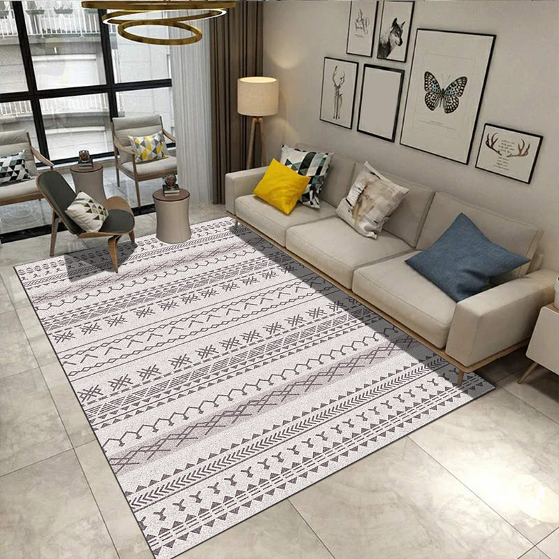 Minimalistic Living Room Rug Multicolor Geometric Line Print Rug Polypropylene Stain Resistant Anti-Slip Pet Friendly Rug Clearhalo 'Area Rug' 'Modern' 'Rugs' Rug' 2199656