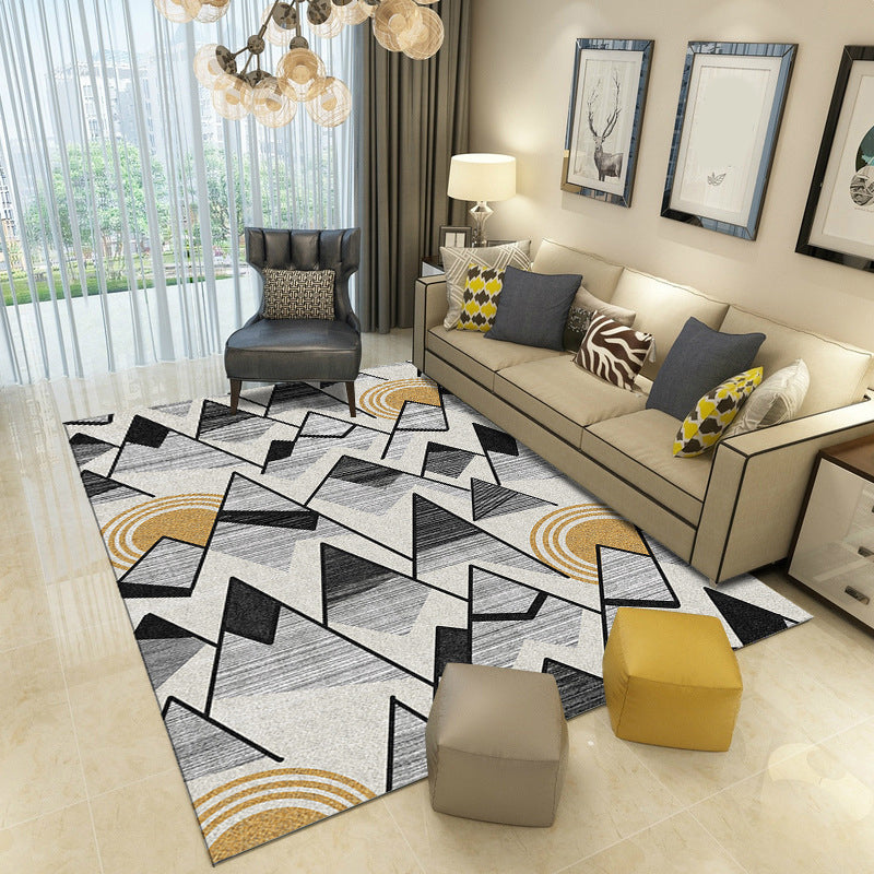 Multicolor Modern Rug Polyester Graphic Print Area Carpet Machine Washable Anti-Slip Backing Stain Resistant Rug for Family Room Clearhalo 'Area Rug' 'Modern' 'Rugs' Rug' 2199765