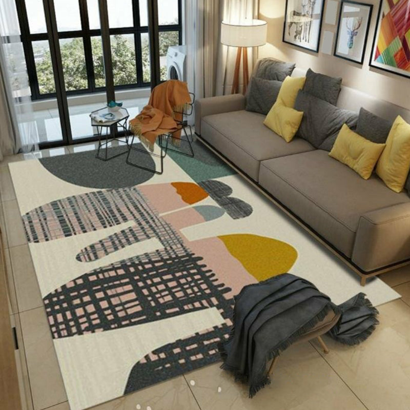 Multicolor Modern Rug Polyester Graphic Print Area Carpet Machine Washable Anti-Slip Backing Stain Resistant Rug for Family Room Clearhalo 'Area Rug' 'Modern' 'Rugs' Rug' 2199766