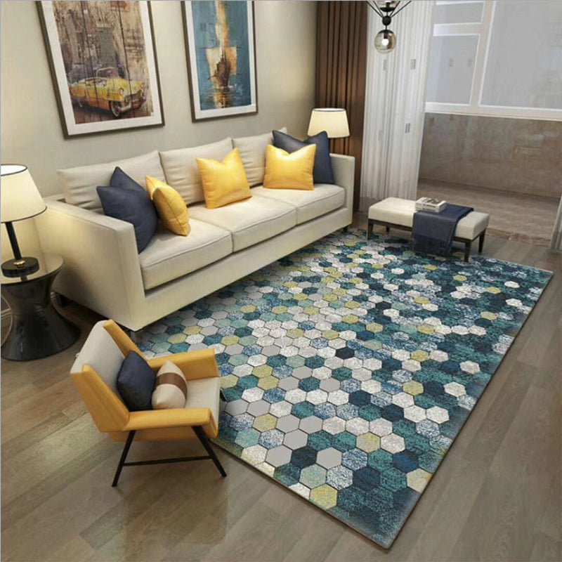 Multicolor Modern Rug Polyester Graphic Print Area Carpet Machine Washable Anti-Slip Backing Stain Resistant Rug for Family Room Clearhalo 'Area Rug' 'Modern' 'Rugs' Rug' 2199767