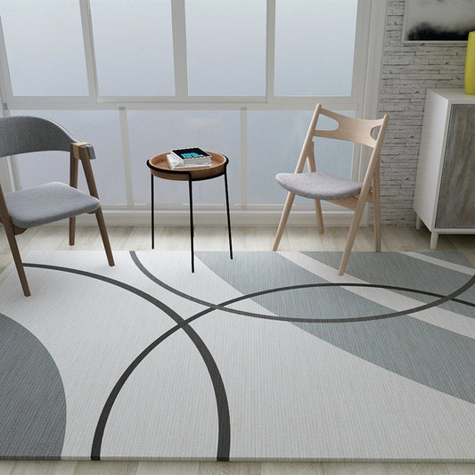 Minimalistic Nordic Style Rug Multicolor Color-Blocking Rug Machine Washable Pet Friendly Non-Slip Backing Carpet for Room Grey Clearhalo 'Area Rug' 'Modern' 'Rugs' Rug' 2199842