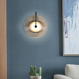 Gold/Black Armed Wall Sconce Minimalist Prismatic Glass 1 Light Bell Shaped Wall Mounted Lamp Clearhalo 'Cast Iron' 'Glass' 'Industrial' 'Modern wall lights' 'Modern' 'Tiffany' 'Traditional wall lights' 'Wall Lamps & Sconces' 'Wall Lights' Lighting' 220099
