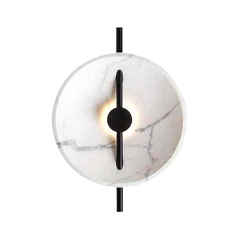 Minimalist Acrylic LED Sconce Lamp White Disc Wall Mount Light Fixture in Warm/White Light Clearhalo 'Modern wall lights' 'Modern' 'Wall Lamps & Sconces' 'Wall Lights' Lighting' 220132