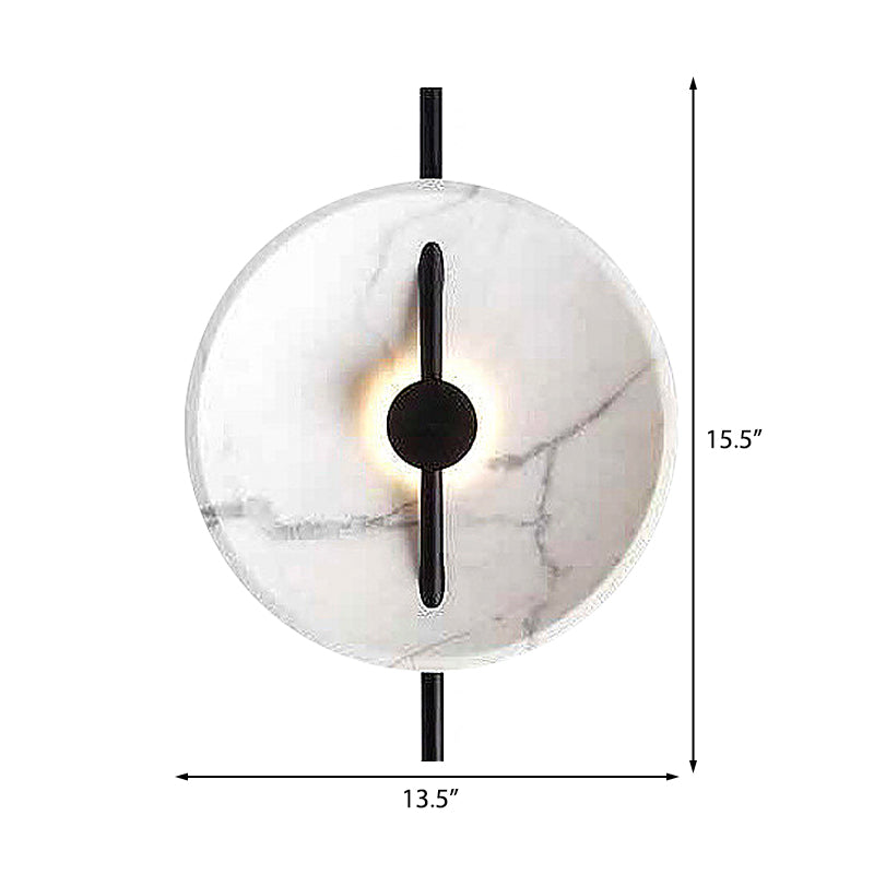 Minimalist Acrylic LED Sconce Lamp White Disc Wall Mount Light Fixture in Warm/White Light Clearhalo 'Modern wall lights' 'Modern' 'Wall Lamps & Sconces' 'Wall Lights' Lighting' 220133