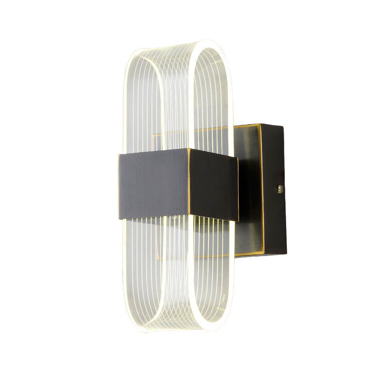 Mini Oblong Sconce Light Simple Acrylic 1/2-Light Black Wall Mounted Light with Integrated LED Clearhalo 'Modern wall lights' 'Modern' 'Wall Lamps & Sconces' 'Wall Lights' Lighting' 220149