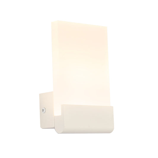4" Wide Black/White Acrylic Sconce Light Simple Cuboid LED Wall Lighting Ideas, Warm/White Light Clearhalo 'Cast Iron' 'Glass' 'Industrial' 'Modern wall lights' 'Modern' 'Tiffany' 'Traditional wall lights' 'Wall Lamps & Sconces' 'Wall Lights' Lighting' 220241