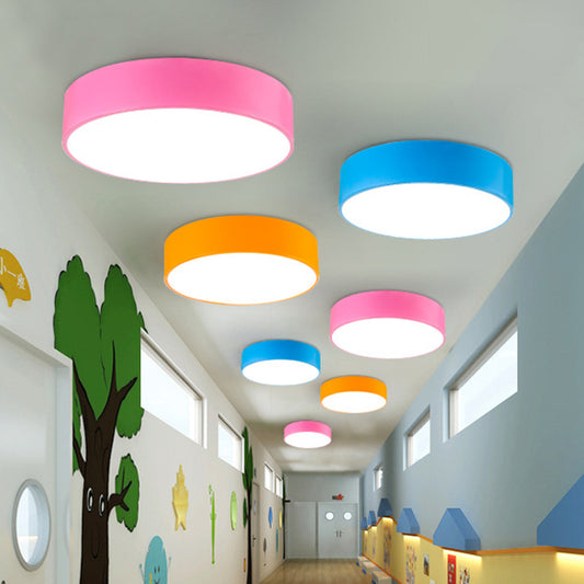 Acrylic Round LED Flush Mount Childrens Flushmount Ceiling Light for Kindergarten Pink Clearhalo 'Ceiling Lights' 'Close To Ceiling Lights' 'Close to ceiling' 'Flush mount' Lighting' 2204370