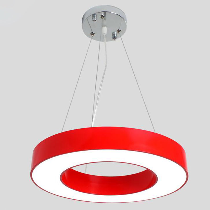 Simplicity Ring Shade LED Ceiling Lighting Acrylic Kindergarten Chandelier Light Fixture Clearhalo 'Ceiling Lights' 'Chandeliers' Lighting' options 2204388