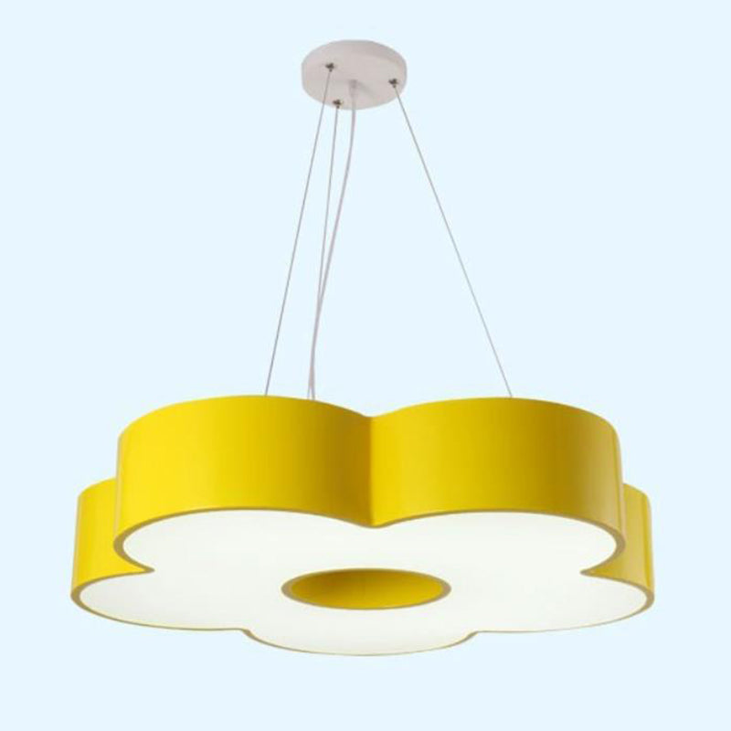 Acrylic Floral Chandelier Pendant Light Kids Style LED Hanging Light for Kindergarten Yellow Clearhalo 'Ceiling Lights' 'Chandeliers' Lighting' options 2204389_fad2b4c4-1922-4a63-8e68-339d873511cc