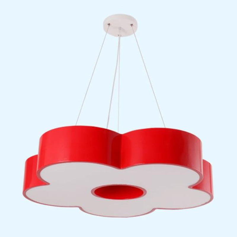 Acrylic Floral Chandelier Pendant Light Kids Style LED Hanging Light for Kindergarten Red Clearhalo 'Ceiling Lights' 'Chandeliers' Lighting' options 2204393_6bbaa856-97d2-4881-99f0-13f74517ab8e