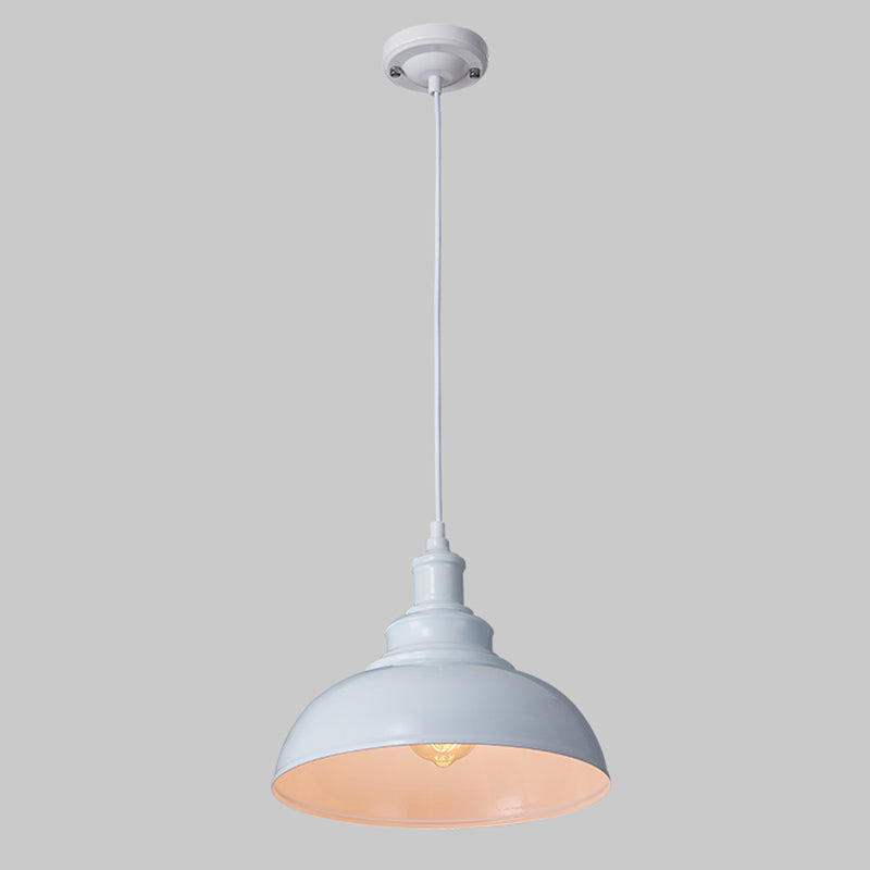 1-Light Pendant Light Antique Pot Lid Metal Hanging Light Fixture for Dining Room White Clearhalo 'Art Deco Pendants' 'Cast Iron' 'Ceiling Lights' 'Ceramic' 'Crystal' 'Industrial Pendants' 'Industrial' 'Metal' 'Middle Century Pendants' 'Pendant Lights' 'Pendants' 'Tiffany' Lighting' 2204524